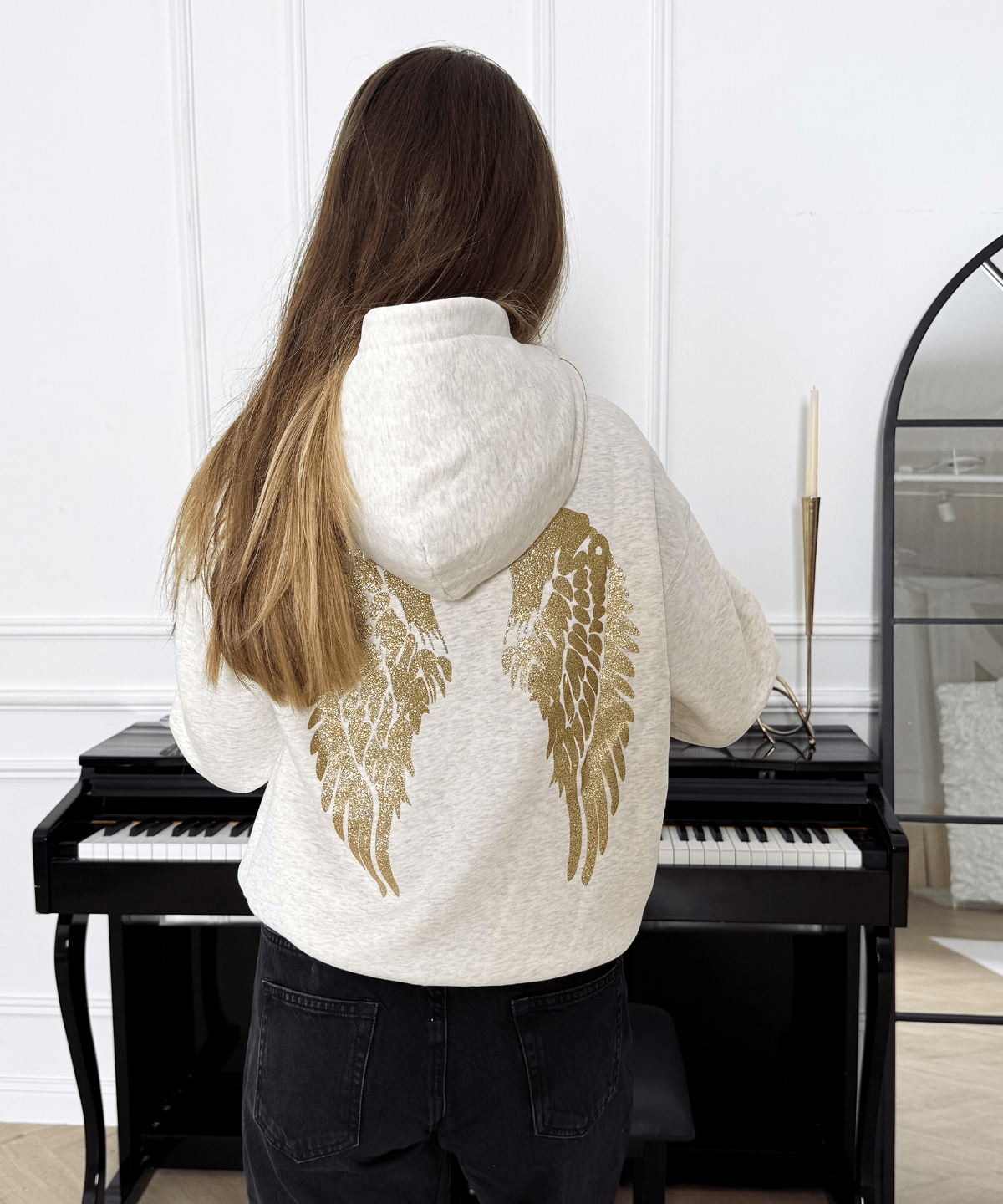 HOODIE ANGEL GLITTER - ESSORY